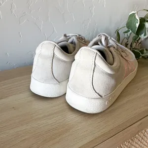 Adidas | VL Court 2.0 Suede Lace-Up Sneaker‎ in White & Dust Pink size 8 thumbnail 5