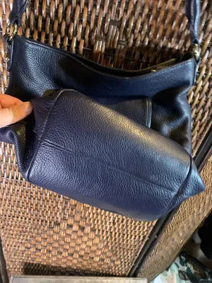 Talbots Navy Blue Leather Purse thumbnail 2
