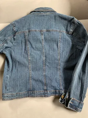 Denim Jacket With Button Front And Sleeves. thumbnail 4