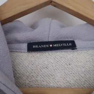 Brandy Melville Christy Full Zip Hoodie Lavender Purple Oversized Sweatshirt thumbnail 2