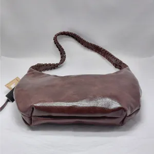 Olivia & Kate Womens Shoulder Bag Brown Vegan Leather Slouch Hobo Purse Travel thumbnail 7