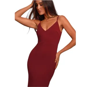 Lulus - Infinite Glory Wine Red Maxi Dress Sz L thumbnail 4
