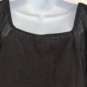 Newbury Kustom Witchy Milkmaid Top Sz L Coquette Noir Peplum Fairy Grunge Smock thumbnail 7