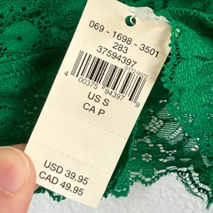 NWT AERIE Padded Lace‎ Strappy Bra in Alpine Green thumbnail 6