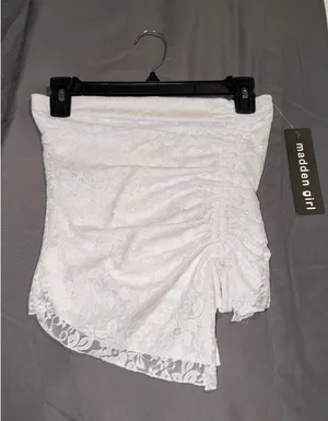 Madden Girl lace side-ruched tube top. thumbnail 3