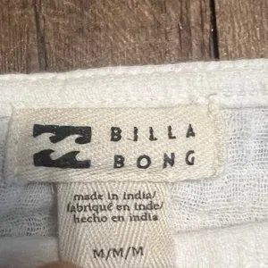Billabong Open Skies Cotton Gauze Square Neck Crop Tank Top White Size M thumbnail 2