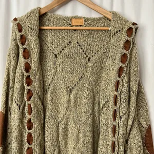 POL Comfy Gray Hooded Long Knit Sweater Jacket Coat **Size S** 🌸🌸 thumbnail 3