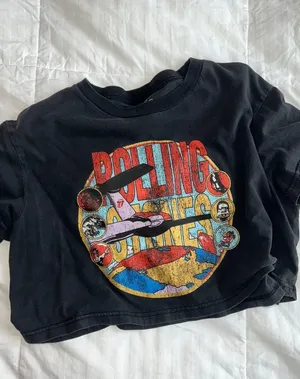 Princess Polly Rolling Stones Crop Top thumbnail 1