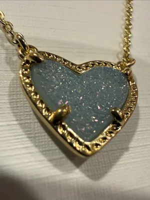 Kendra Scott | Gold Plated Druzy Heart Necklace thumbnail 2