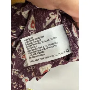 Knox Rose M Purple Boho Ikat‎ Print Crinkle Shift Dress Dark Romantic Grunge thumbnail 3