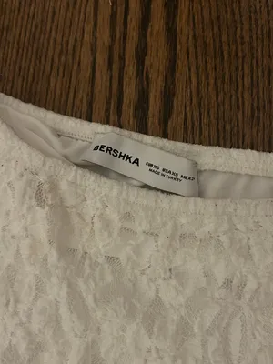 Bershka lace midi skirt in white thumbnail 3