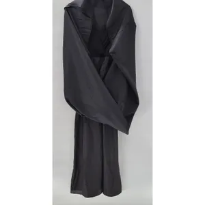 Alfred Sung Maxi Dress Womens 8 Black Ballet Top Taffeta Skirt V-Neck 3/4 Sleeve thumbnail 7