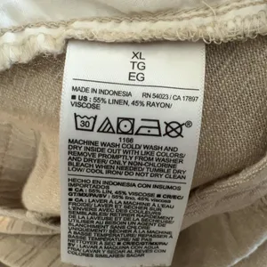 Old Navy High-Rise Wide Leg Linen Blend Comfort Waist Pants Beige Size XL thumbnail 7