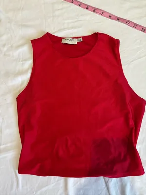 Flou Bright Red Sleeveless Tank Top Size undefined thumbnail 2