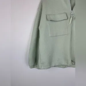 Madewell Mint Green Quilted Jacquard Zip‎ Women Jacket Sz M thumbnail 4
