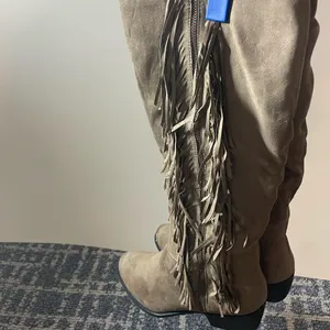 Charlotte Russe Brown Over the Knee Fringe Boots thumbnail 3