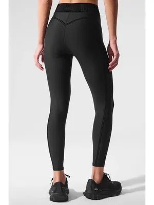 ALO YOGA Airlift High-Waist Suit Up Legging in Anthracite/Black Size Small thumbnail 9