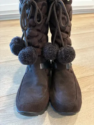 Coach Women’s Juniper Boot Quilted Brown Suede Signature Logo Size 8.5 thumbnail 4