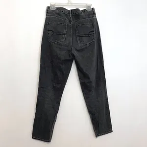AMERICAN EAGLE AE Mom Jean Black Wash High Waisted High Rise Cropped Crop Ankle thumbnail 13