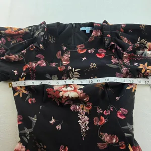 Antonio Melani NWT Tatum Dress Blackberry Ivory Floral Puff Sleeve Sheath Size 0 thumbnail 11