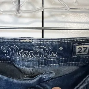 Miss Me Skinny Jeans Womens 27 Dark Wash Embellished Rhinestone Cross Pockets thumbnail 6