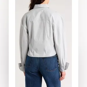 Rag & Bone Becca Crop Poplin Button-Up Shirt (Size Small) thumbnail 7