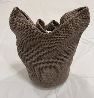 The Sak Vintage Brown Crochet Slouchy Hobo Bag thumbnail 1