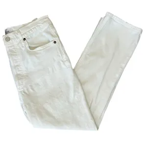 Agolde Women’s Riley Crop Straight Leg Sour Cream White Denim Jeans Size 28 thumbnail 13