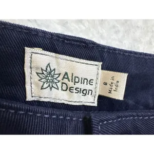 Alpine Design Womens Barrel Pant Deep Navy High Rise Relaxed Cropped ADW24905 8 thumbnail 2