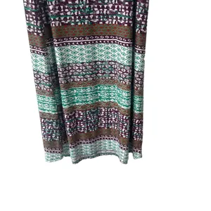 Cato Women's Size Medium Green Purple Tribal Printed Maxi Skirt‎ Coastal Cowgirl thumbnail 3