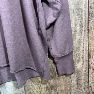 Aerie Soft Oversized Funnel Neck Sweatshirt Purple Mauve Lounge Cowl Pullover thumbnail 2