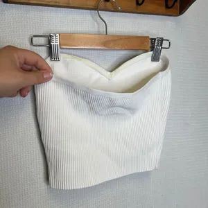Aritzia Babaton Sculpt Knit Sweetheart Tube Top White Ribbed Strapless XS 78480 thumbnail 2