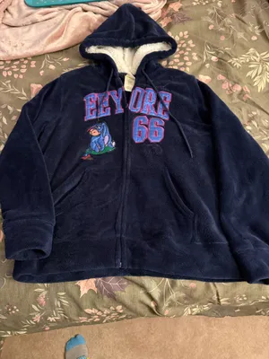 Navy Eeyore Plush Hooded Jacket thumbnail 3