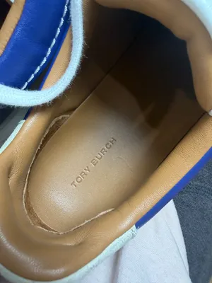 Tory Burch Ladybug Low Top Sneaker Cream & Blue Size 8 thumbnail 12