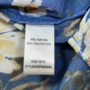 Counterparts | NWT Loyal Blue & Cream Floral Print Boho Blouse | Large thumbnail 8