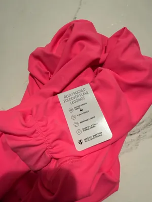 Victoria's Secret PINK Relay Ruched Foldover Flare Leggings thumbnail 5