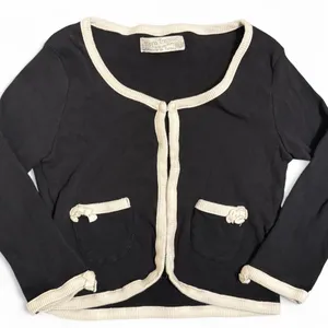 Women’s Zara Navy Blue White Casual Business Long Sleeve Medium thumbnail 2