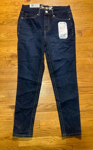 Seven7 Dark Wash tummyless Jeans - women’s size 12 nwt thumbnail 1
