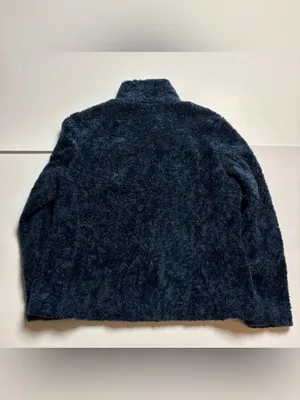 Pendleton Navy Plush Sherpa Jacket with Plaid Trim thumbnail 5