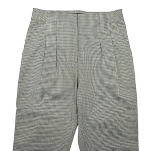 Frmz Gray Houndstooth Stripe Chic Office Work Formal KPop Preppy‎ Pants Large thumbnail 3