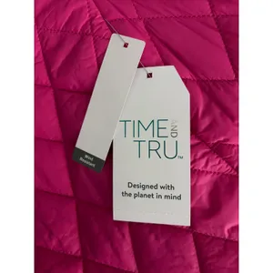 Time and Tru Women's XL Diamond Quilt Core Vest Shocking Pink Coquette NWT thumbnail 7