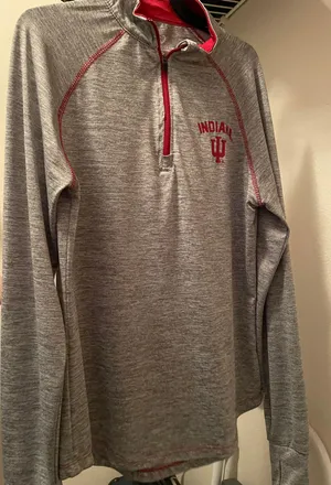 Indiana University Quarter Zip Gray thumbnail 1