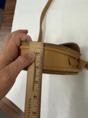 Vintage Y2K Leather Small Crossbody Bag Purse Tan Boho Western Heritage Festival thumbnail 7