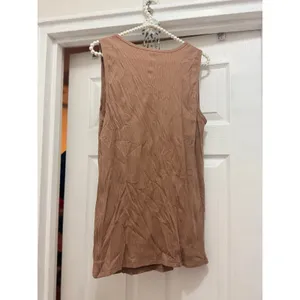 SKIMS Size 3X Cotton Rib Long Tank Top Sienna Brown Stretch AP-TNK-0463 NWT thumbnail 7
