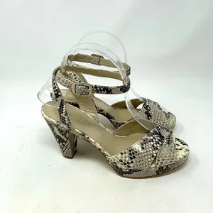 Hobbs London Snake Leather Vivienne‎ Heeled Sandals Size 37 / US 6 thumbnail 7