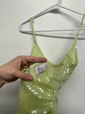 Oh Polly Marlena Sequin Maxi Dress - Light Green thumbnail 11