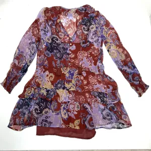 Anthropologie Maris Printed Long Sleeve Chiffon Mini Blouson Dress S thumbnail 2