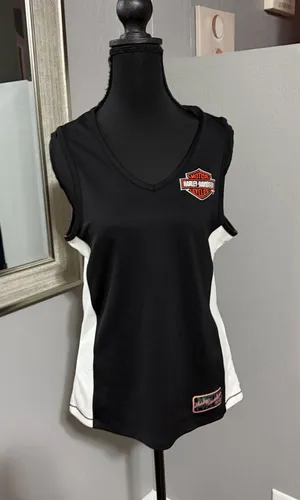 Harley Davidson Black Widow Port Charles Florida Tank Size Medium thumbnail 1