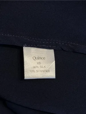 Quince Women’s Washable Silk Blend Short Sleeve Black Mini Tee Dress Size XS thumbnail 4