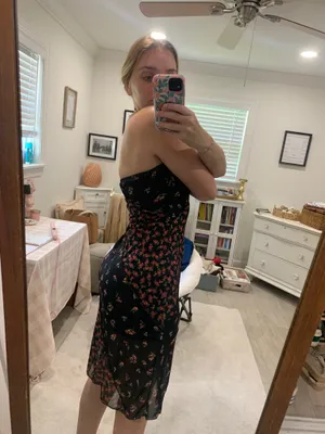  Altar'd State Jasmine Midi Patchwork Strapless Dress thumbnail 6
